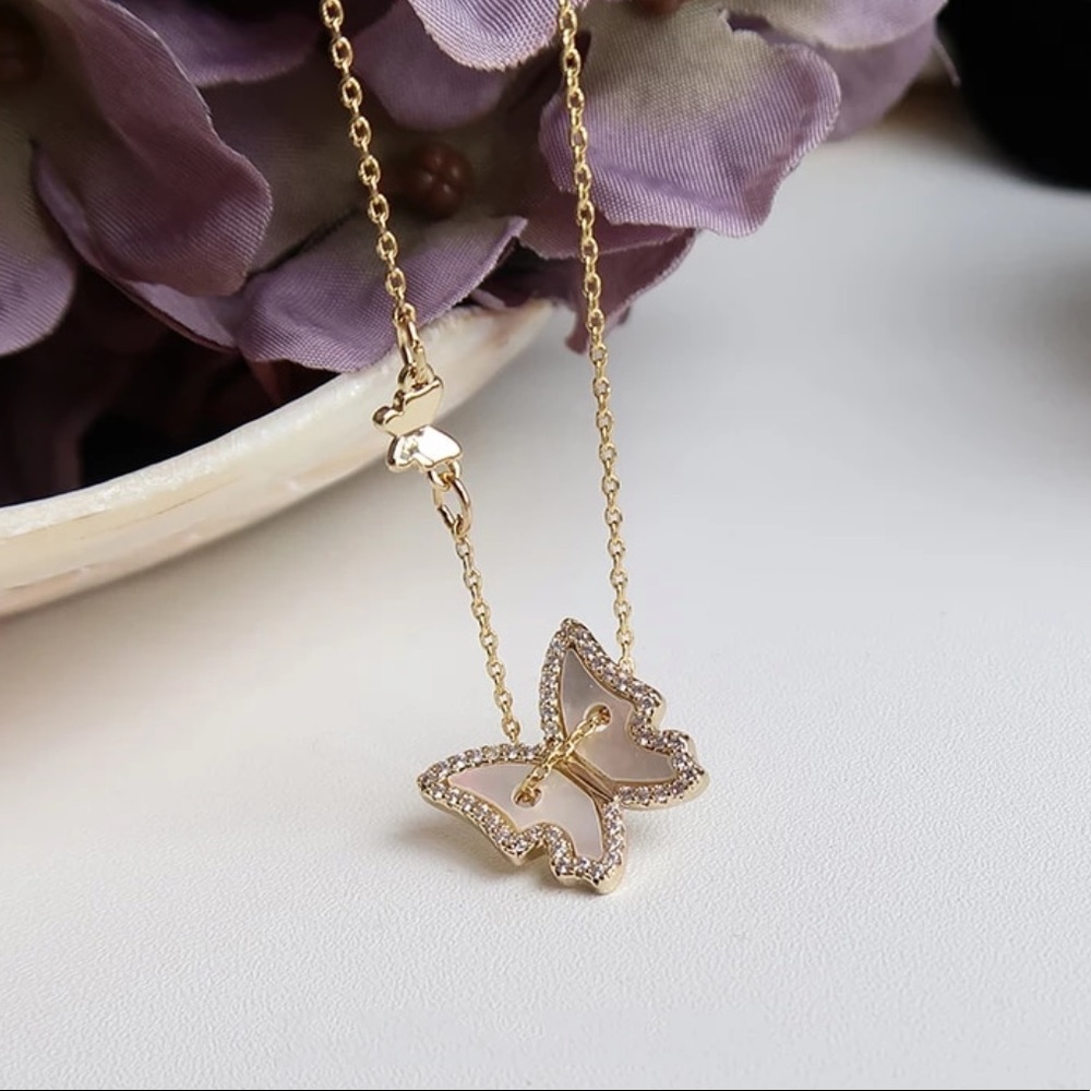 NEW 18K GOLD CLAVICLE NECKLACE, NICE NECKLACE, CUTE NECKLACE - Picture 4 of 7